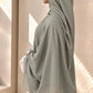 Sage green modal hijab by Aynn Alif in an extra-large size, featuring extremely soft, breathable fabric and an elegant drape