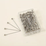 Silver hijab pins box of 100 by Aynn Alif Pakistan featuring premium silver scarf pins for stylish hijab wear.