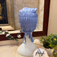 Sky Blue ruched tie back hijab cap made from soft breathable jersey with full head coverage and adjustable tie-back by Aynn Alif.