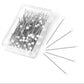 Small white hijab pins box of 100 by Aynn Alif Pakistan with compact white scarf pins for everyday hijab wear.