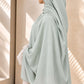 Soft mint extra-large modal hijab by Aynn Alif, featuring extremely soft, breathable fabric and an elegant drape.