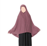Tea pink teen khimar jersey prayer scarf anti slip modest hijab