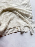 White Bubble Pleated Lawn Hijab with a slight stain, featuring lightweight breathable fabric and elegant pleated texture at a discounted price.