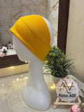 Yellow tube underscarf band non slip hijab base