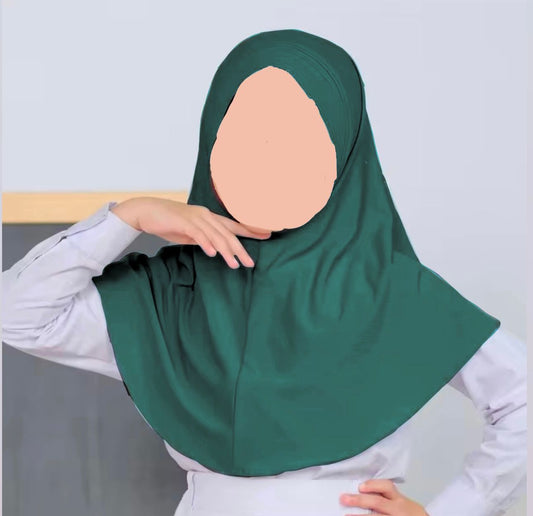 Zinc kids jersey hijab scarf for girls age 5-9 years in Pakistan with breathable soft fabric and modest half-body coverage.
