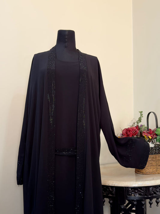 Stones Studded Kimono Abbaya