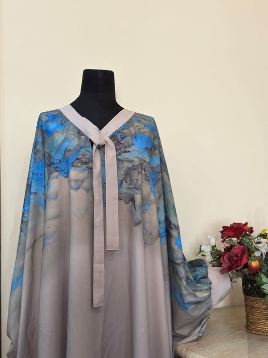 Digital print kaftan abbaya