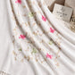 Pearl White Cashmere Embroidered Hijab with Sequins