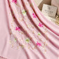 Blush Pink Cashmere Embroidered Hijab with Sequins