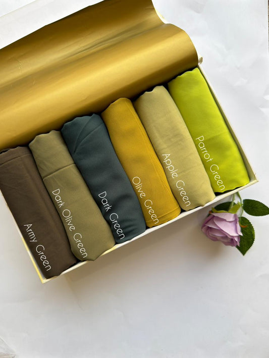 Light Green Chiffon Georgette Hijabs