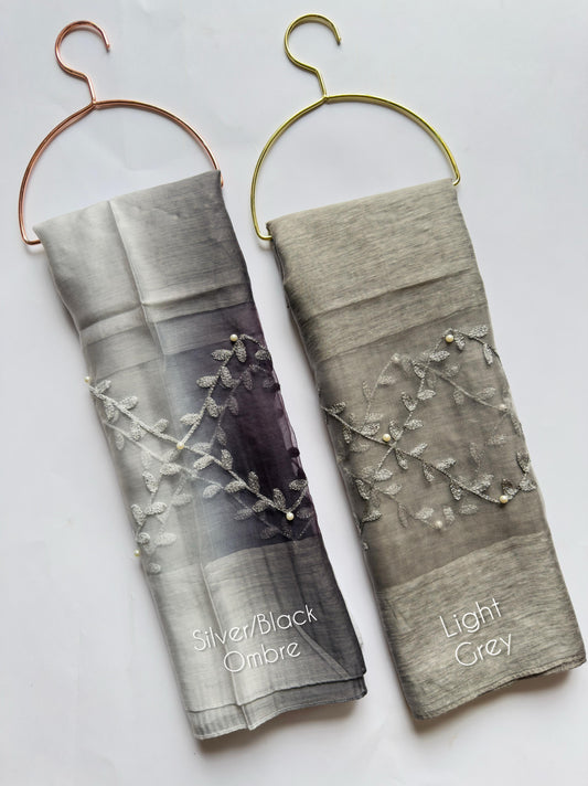 Cotton Silk Embroidered Hijabs