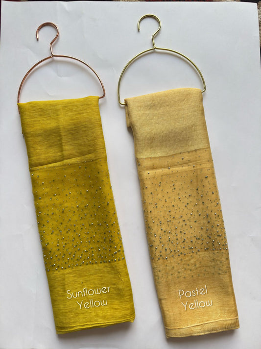 Cotton Silk Stones Studded Hijabs