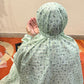 Mint green floral namaz chaadar lightweight breathable modest prayer chadar full coverage women Pakistan