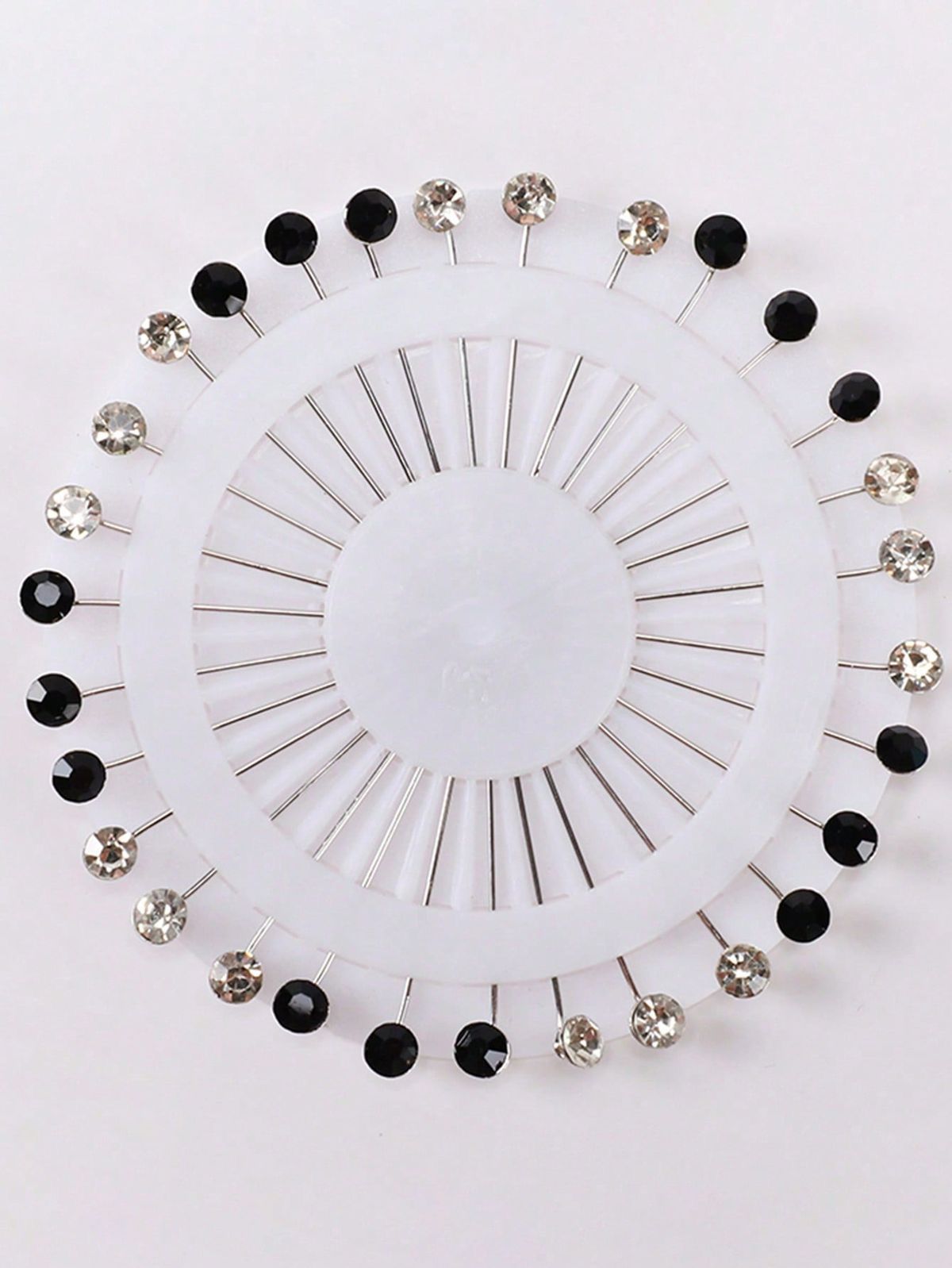 Black n White Stones Studded Hijab Pins