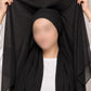 Black Instant Hijab with Built-In Magnet
