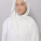 White Instant Chiffon Georgette Hijab with Built-In Magnet