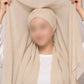 Wheat Instant Chiffon Georgette Hijab with Built-In Magnet