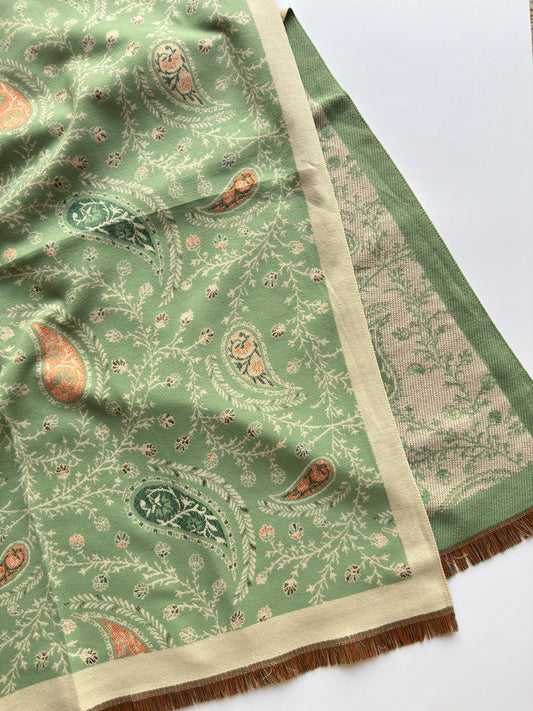 Reversible Woolen Jamawar Wrap