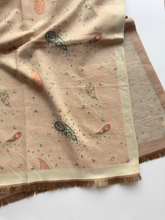 Reversible Woolen Jamawar Wrap