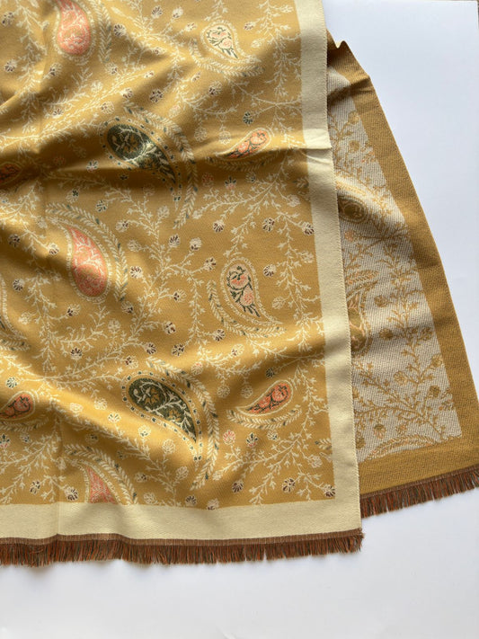 Reversible Woolen Jamawar Wrap