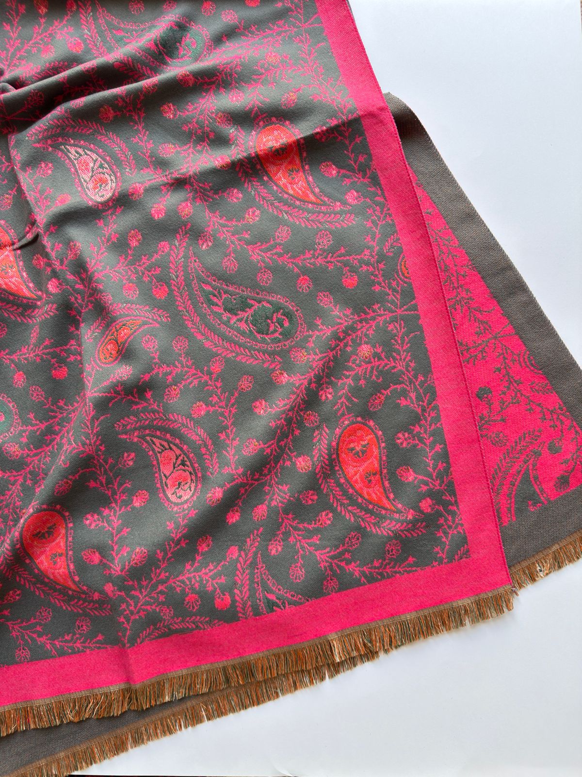 Reversible Woolen Jamawar Wrap