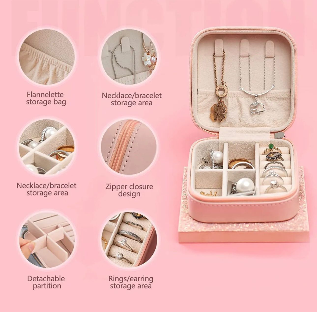 Portable Mini Jewelry Storage Box