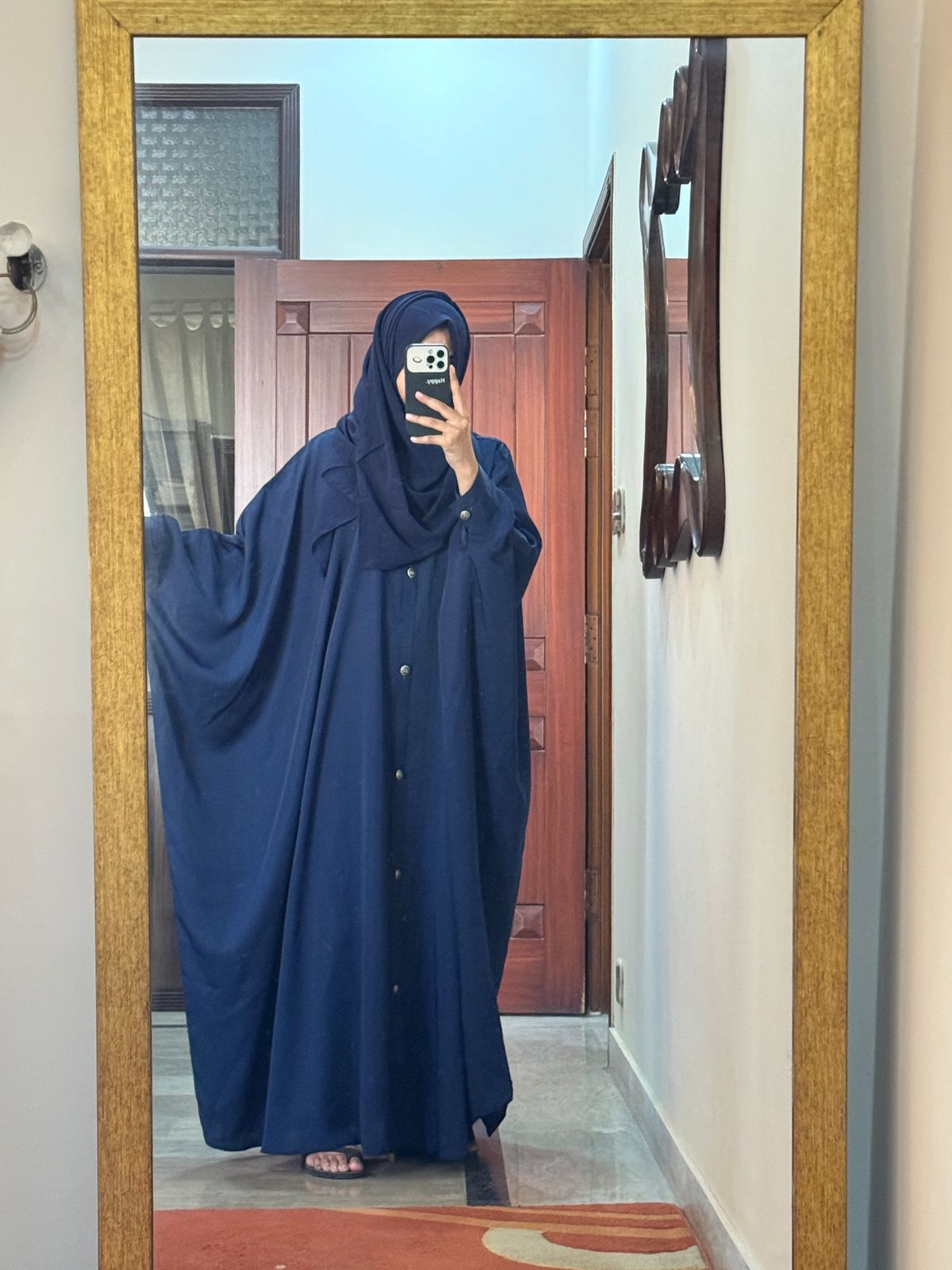 Navy Blue Kaftan Abbaya