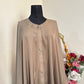 Metallic Beige Kaftan Abbaya