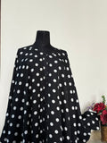 Black kaftan with polka dots abbaya