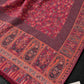 Ruby Rose & Antique Rust- Kashmiri Kani Mini Shawl