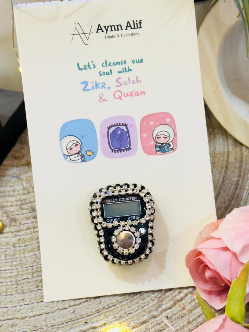 Pearly Stones Studded Tasbeeh Counter