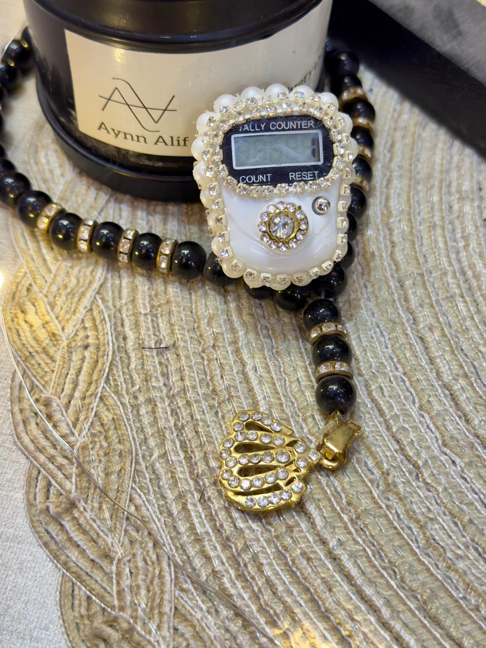 Pearly Stones Studded Tasbeeh Counter