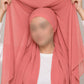 Coral Pink- Instant Chiffon Georgette Hijab with Built-In Magnet