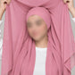 Tea Pink Instant Chiffon Georgette Hijab with Built-In Magnet