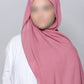 Tea Pink Instant Chiffon Georgette Hijab with Built-In Magnet