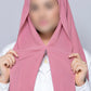 Tea Pink Instant Chiffon Georgette Hijab with Built-In Magnet