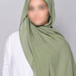Apple Green Instant Chiffon Georgette Hijab with Built-In Magnet