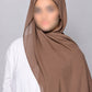 Light Brown Instant Chiffon Georgette Hijab with Built-In Magnet
