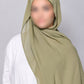 Sage Green Instant Chiffon Georgette Hijab with Built-In Magnet