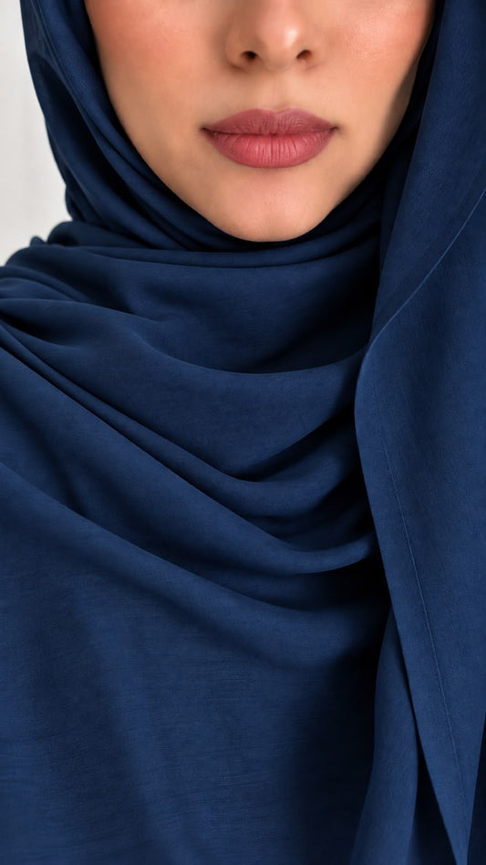 Navy Blue- Plain Modal Hijab