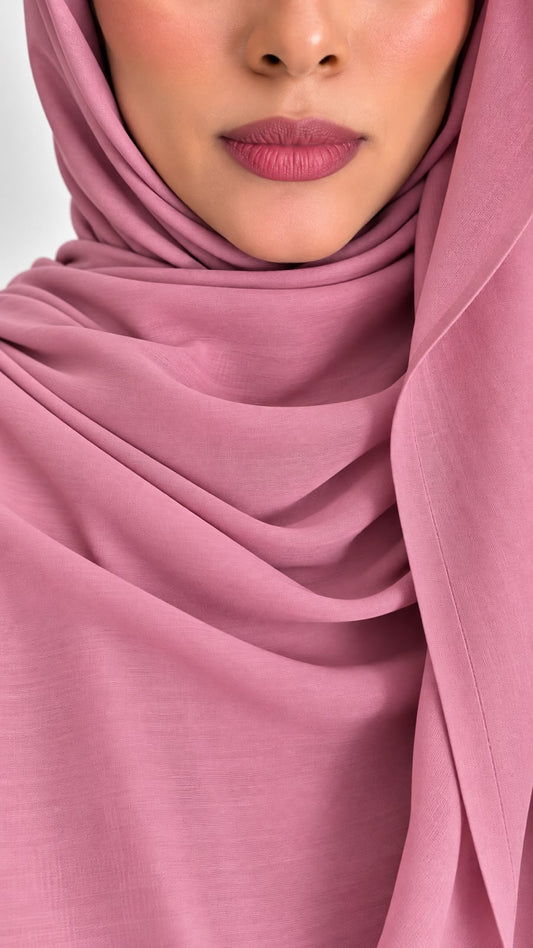 Rose Pink- Plain Modal Hijab