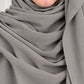 Dark Grey- Plain Modal Hijab