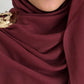 Maroon- Plain Modal Hijab — Extra Large