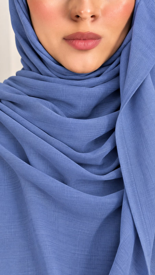 Steel Blue- Plain Modal Hijab