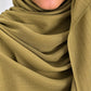 Olive Green- Plain Modal Hijab