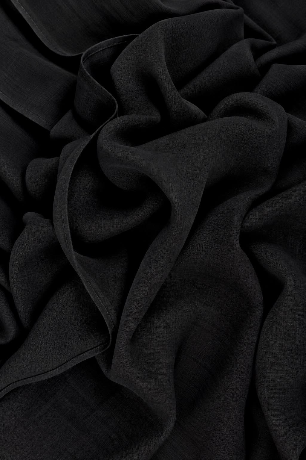 Jet Black- Plain Modal Hijab