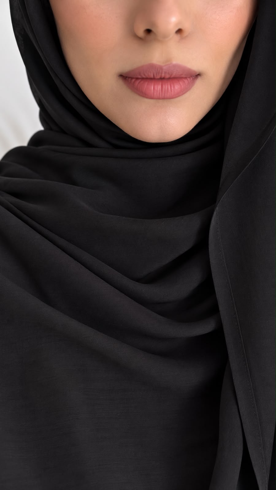 Jet Black- Plain Modal Hijab