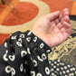 Black Namaz Chaadar with White Rings