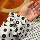 Pearl White Namaz Chaadar with Black Rings