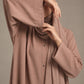 Mocha Rose Ombre Silk Nidah Abaya